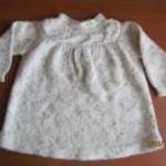 Kézi kötésű kislány pulóver kb 86/92-es fotó