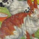 Fa kirakó húsvét nyuszi nyúl - 35 db-os 16x22 cm-es fotó