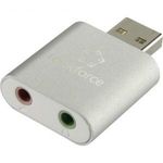 USB-s külső hangkártya, headset adapter, alumínium színű Renkforce 1406215 fotó