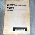 Roland S 10 szintetizátor eredeti használati utasítás fotó