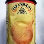 cca 1930 Weiss Manfréd Globus hagymaliszt fémdoboz, hibátlan, m: 8cm fotó