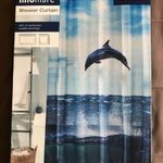 Delfin mintás textil zuhanyfüggöny Új fotó