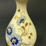 Zsolnay porcelán díszváza - Búzavirágos mintával kézzel festve / Hibátlan fotó