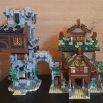 Lego Castle Középkori Istálló és őrtorony moduláris épület MOC leírással ! fotó