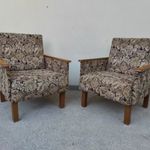 Retro fotel bútor kárpitozott fa karfás fotel szék 2 darab 5465 fotó