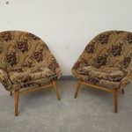 Retro fotel bútor kárpitozott kagyló fotel szék 2 darab 5478 fotó