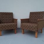 Retro fotel bútor kárpitozott fa karfás fotel szék 2 darab 5466 fotó