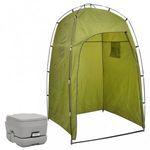 Hordozható kemping WC sátorral 10+10 L fotó