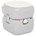Szürke-fehér HDPE hordozható kemping WC 22+12 L fotó