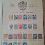 Század előtti és századfordulós, magyar bélyegkiadások, sorok, előnyomott albumlapokon! fotó