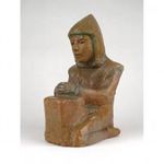 0Y871 Keramikus xx század: Térdelő imádkozó fiú szobor 21.5 cm fotó