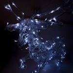 Karácsonyi LED szarvas kültérre / 70 cm, világító dekoráció - hideg fehér fénnyel fotó