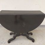 Antik neobarokk fekete konzol asztal szétnyitható lábak lehajtható asztallap fotó