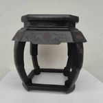 Antik kínai bútor asztal dúsan faragott márványlapos kaspó váza tartó 619 fotó