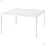 IKEA Bekan asztal 140x140 2db, fér lap+fekete láb/barna lap+fehér láb fotó
