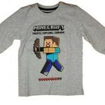 Hosszú ujjú fiú póló Minecraft mintával fotó