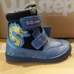 D.D. Step fiú bélelt világítós bőrcipő 26-31 - Bermuda Blue AKCIÓS!!! fotó