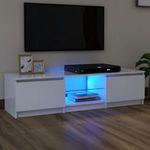 Fehér TV-szekrény LED lámpákkal 140 x 40 x 35, 5 cm fotó