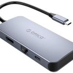 Orico USB-C 3xUSB-A/HDMI/RJ-45/PD notebook dokkoló sötétszürke MC-U602P-GY-BP fotó
