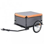 szürke-narancssárga kerékpár-utánfutó 65 kg fotó