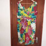 Quiosque, hosszabb fazonú 42/L-es, színes, egyenes fazonú, pamut, pántos női nyári ruha fotó