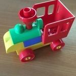 Lego Duplo ÚJ! tologatós vonat vasút jármű egyedi sárga-piros-zöld-kék gőzös nyitott fotó