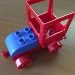 Lego Duplo ÚJ! tologatós vonat vasút jármű egyedi kék-piros nyitott fotó