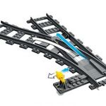 LEGO Vonat sín elem - Balos váltó sín - ÚJ fotó