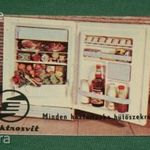 Kártyanaptár, Elektrosvit hűtőszekrény, Csehszlovákiából, 1974 , J, fotó