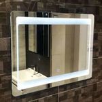 Fürdőszoba tükör LED világítással 80x60 cm fotó