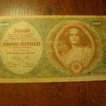 Ausztria nagy 50.000 korona 1922 /2 oldalán, hajtásnál beszakadva/ fotó