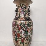 Antik kínai porcelán nagy festett életjelenetes váza 812 5643 fotó