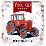 Veterán traktoros poháralátét - MTZ Belarus rajzos fotó