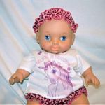 Vintage Lauer jelzésű fürdethető csecsemő baba és ruhái - 1990 fotó