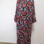 M&Co fekete alapon virágos, vágott, alján enyhén fodros MOLETTI ruha UK 18, 46-os fotó