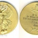 ++MAGYAR BILIÁRD KLUB, 1935 aranyozott bronz díjérem. fotó
