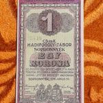 1916 -os UNC hajtatlan Sopronnyék 1 Korona "Hadifogoly-tábor pénz" Ritkább (L1139) fotó
