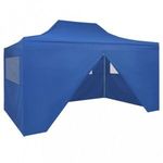 kék összecsukható sátor 4 oldalfallal 3 x 4, 5 m fotó