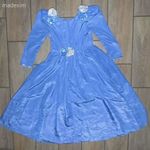 0582 szuper kék hercegnő jelmez alkalmi koszorúslány ruha fotó