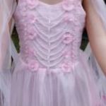 Koszorúslány ruha, alkalmi báli ruha, hercegnő és királylány jelmezhez ruha 122 cm 4-6 évesre rózsas fotó