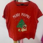 Merry Pugmas, Mopsz mintás karácsonyi póló 48-50-es fotó