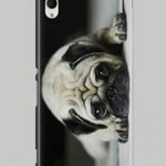 mopsz kutya mintás Sony Xperia M2 tok hátlap fotó