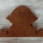 Antik ónémet fa falióra dísz bútor dísz rész 13 cm magas 23, 7 cm széles fotó