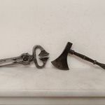 Antik konyhai eszköz tömb cukor krumplicukor vágó eszköz fejsze törő kalapács muzeális 387 8075 fotó
