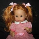 Játékbaba, Götz Puppe márkás, 30 cm ritka vörös , dús hajú, alvós.gyönyörű. fotó