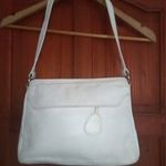 Ganson márkás fehér színű finom bőr női kézi táska 20x29 cm pánt magassága: 29-39 cm fotó