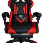 Extra kényelmes Gamer szék forgószék lábtartóval fotó