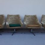 Retro fotel kényelmes 4 darab kárpitozott forgó szék Köln fotel fotó