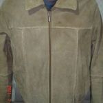 Minőségi ANGELO RILICO L-XL-s szőrme béléses, hasított bőr dzseki, kabát. fotó