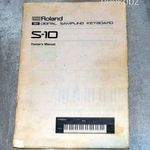 Roland S10 szintetizátor használati utasítás User manual fotó